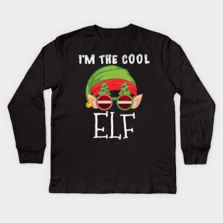 Christmas  I'm The Cool Latvian Elf - Gift for Latvian From Latvia Kids Long Sleeve T-Shirt